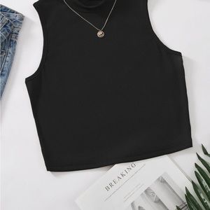 LE3NO Ribbed High Neck Tank